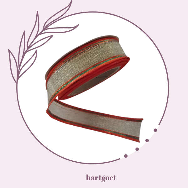 Ribbon - Gold & Red