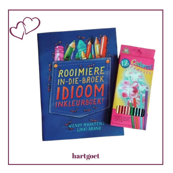 Rooimiere-in-die-broek Idioom Inkleurboek Geskenkstel