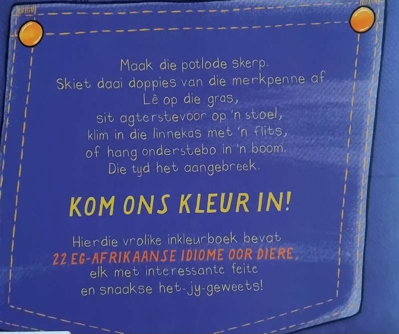 Rooimiere-in-die-broek Idioom Inkleurboek Geskenkstel