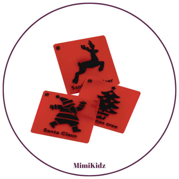 Plastic Rubbing Plates - Christmas