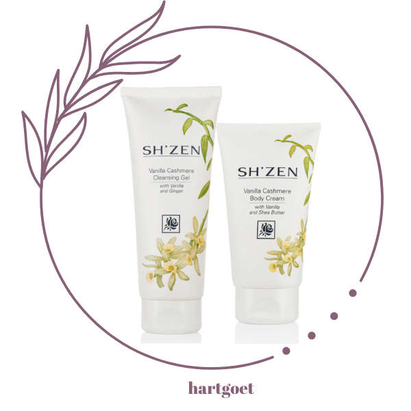 Sh'Zen Vanilla Cashmere Cleaning Gel (200ml) & Body Cream (125ml)