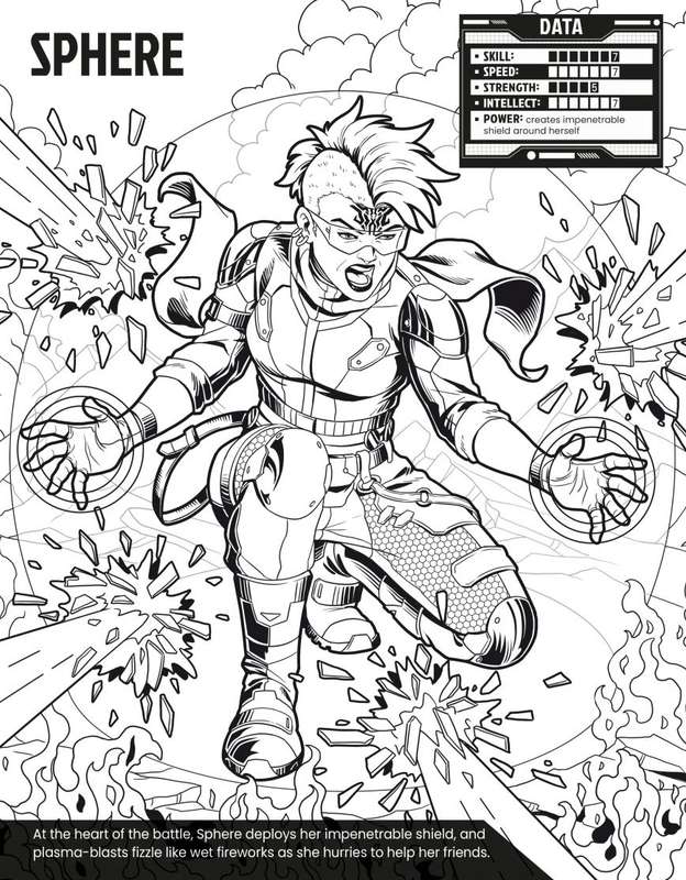Colour Your Own Superheroes