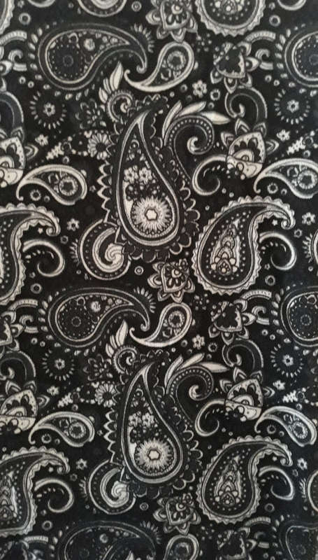 Winter snood - black paisley