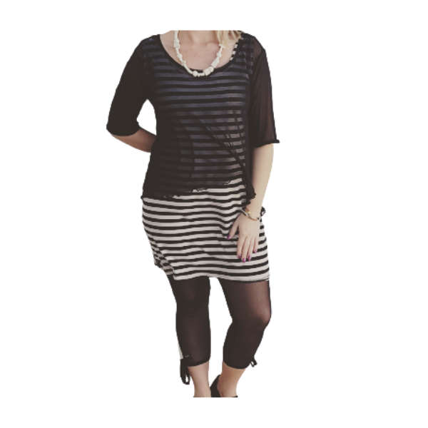 Black & Stone Shift Dress - Earth Angel Clothing