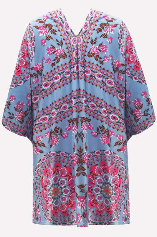 Printed kimono - blue