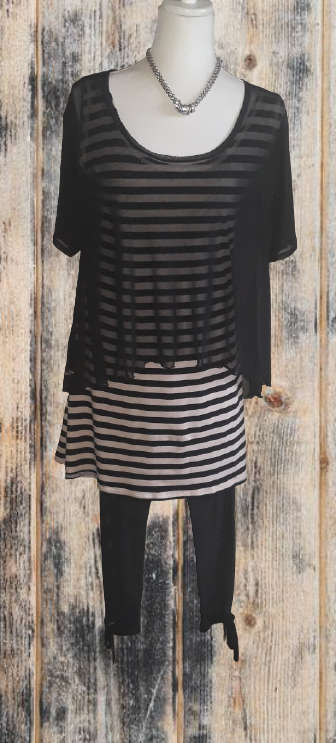 Black & Stone Shift Dress - Earth Angel Clothing