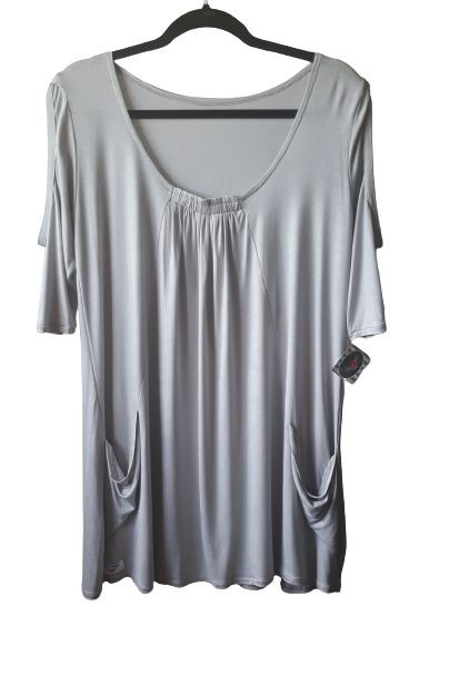 Ladies Leisure Top - Light Grey - Earth Angel Clothing