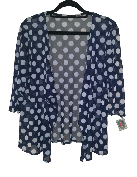 Waterfall Cardi - Navy & White