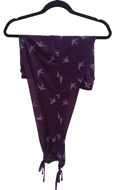 Printed mesh leggings - purple/grape