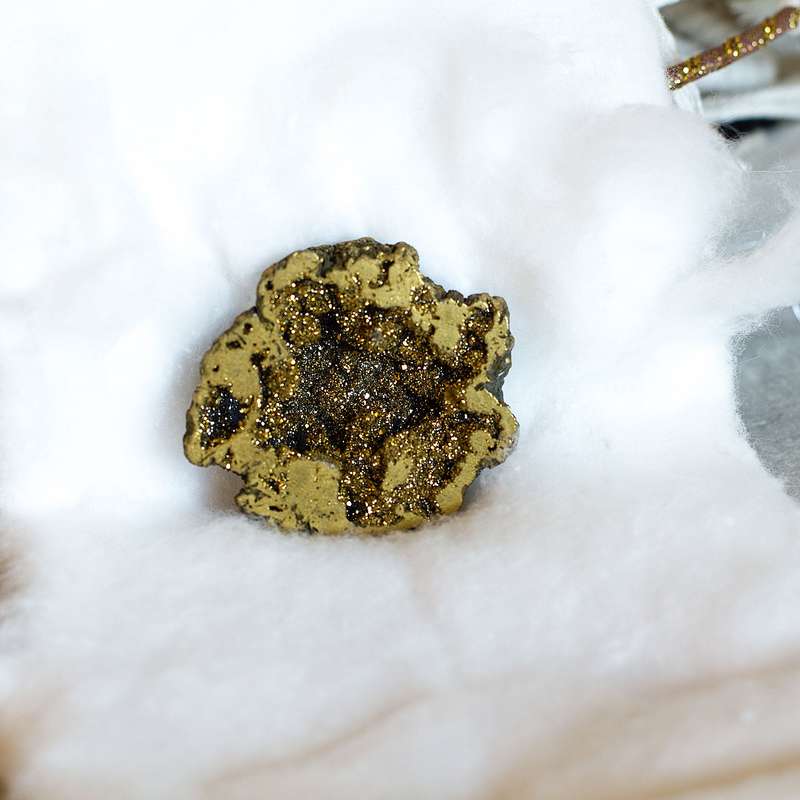 Agate Geode  Electroplated - Gold