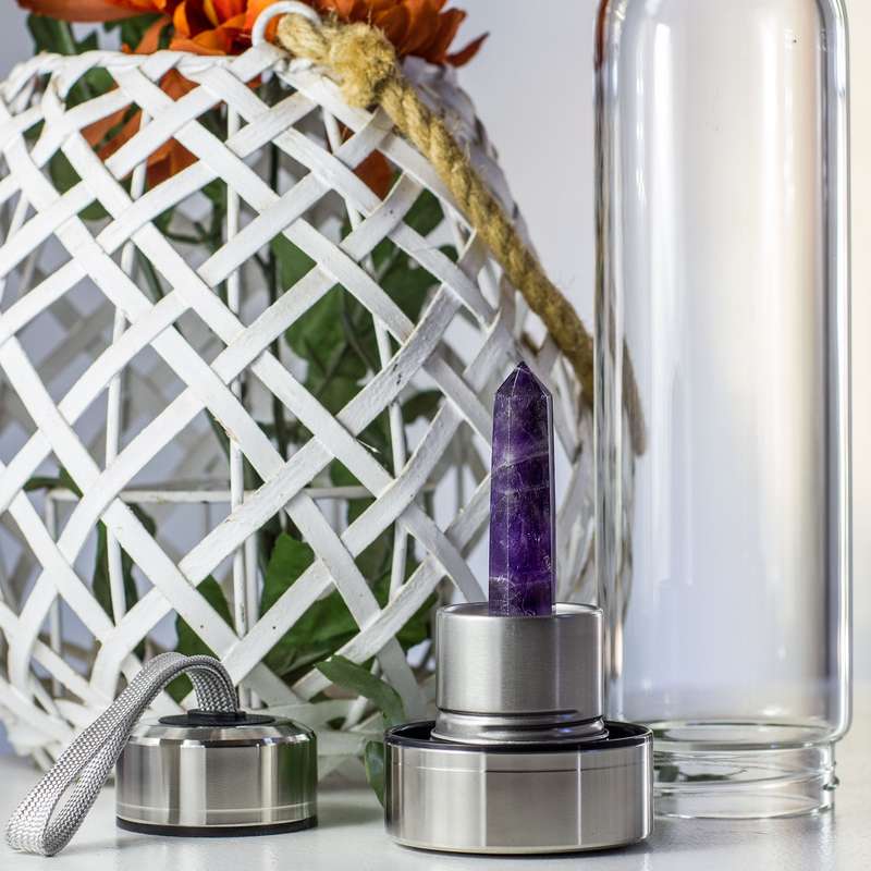 Crystal Essence Water Bottle - Amethyst