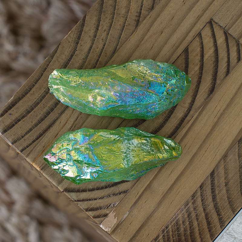 Aura Quartz Rough Points