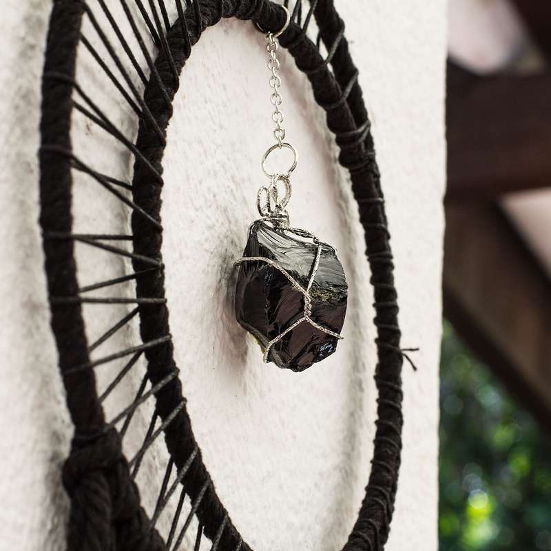 Bohemian Woven Tassel  Dream Catcher - Black - Sun Moon