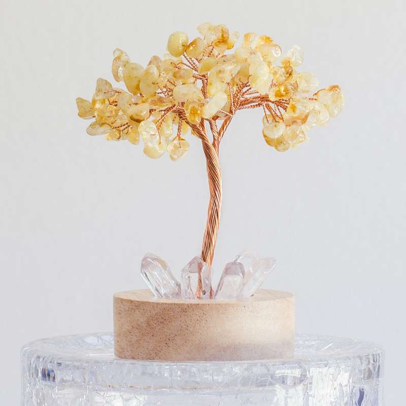 Crystal gemstone tree of life - Night light  - Citrine