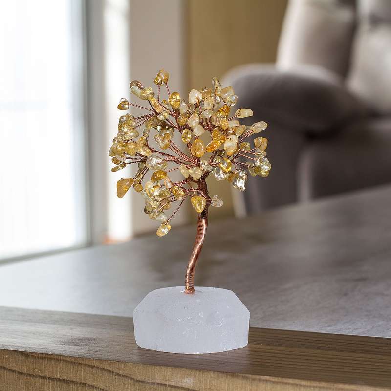 Crystal Chip Tree Rough Base - Citrine / Quartz