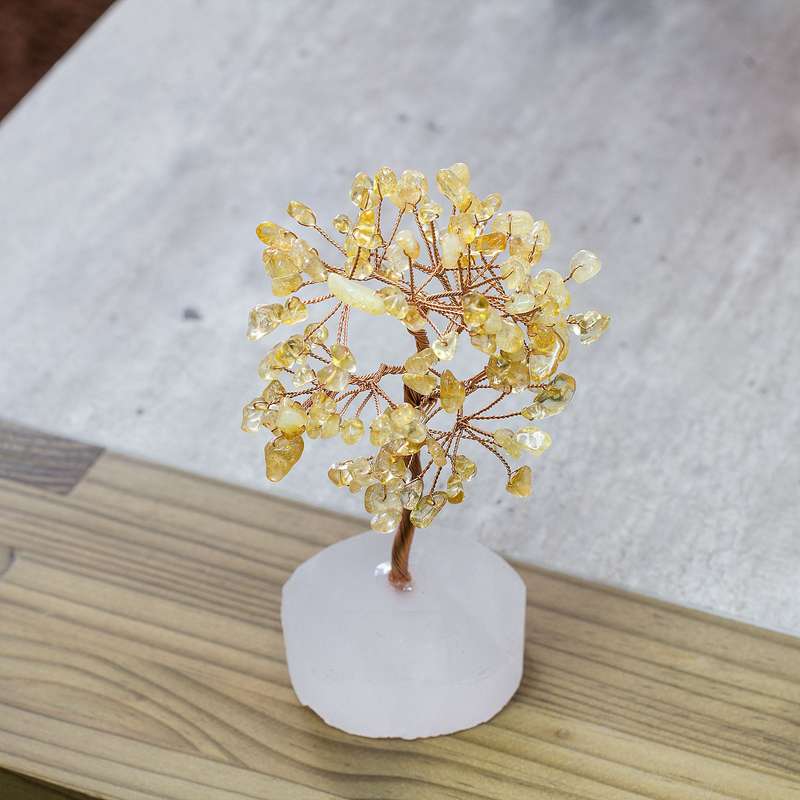 Crystal Chip Tree Rough Base - Citrine / Quartz