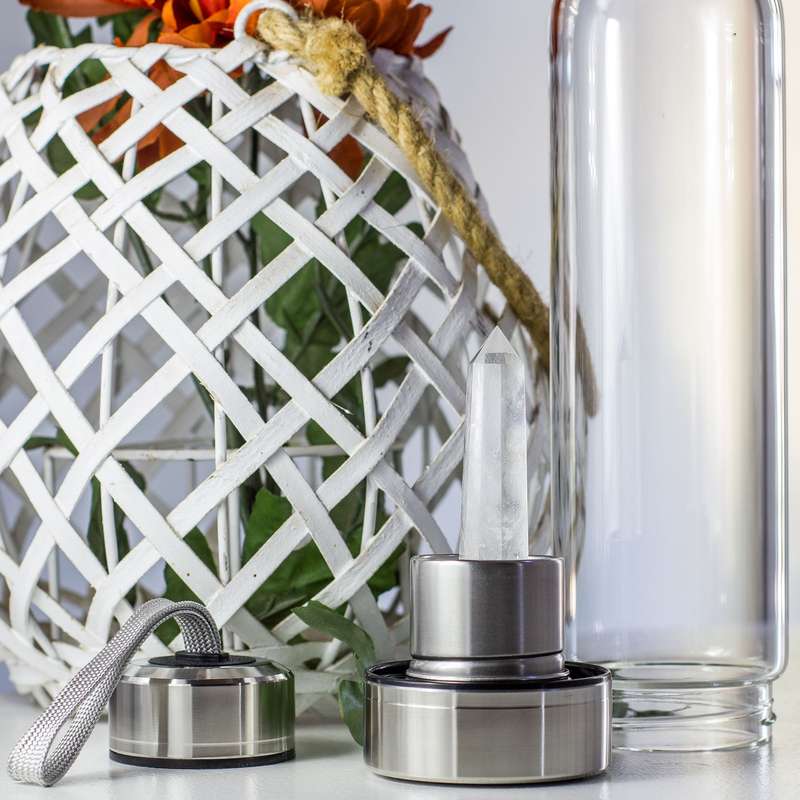 Crystal Essence Water Bottle - Clear Quartz