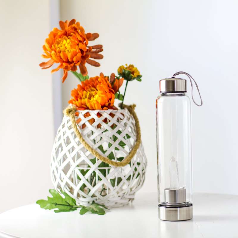 Crystal Essence Water Bottle - Clear Quartz