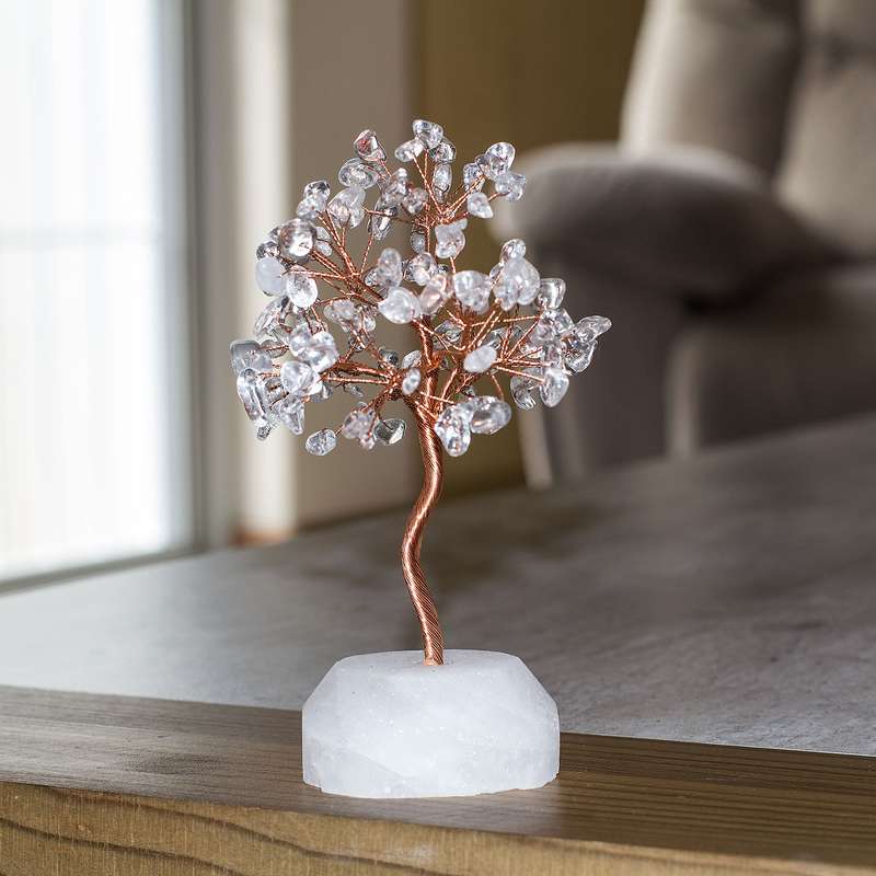 Crystal Chip Tree Rough Base - Clear Quartz