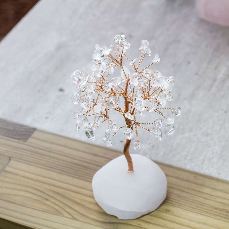 Crystal Chip Tree Rough Base - Clear Quartz