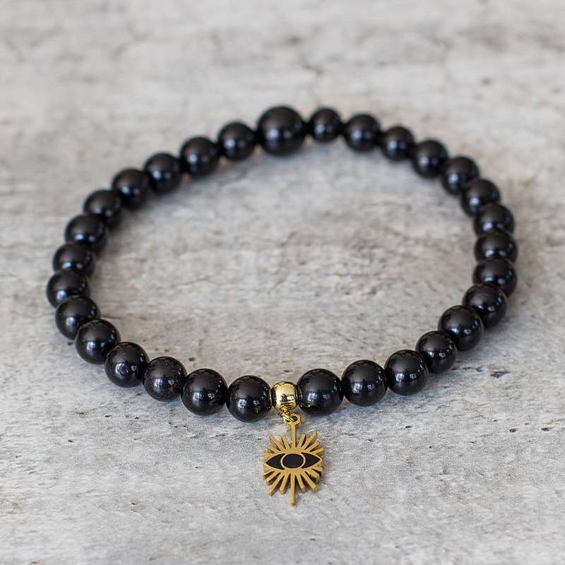Evil Eye Black Obsidian Bracelet