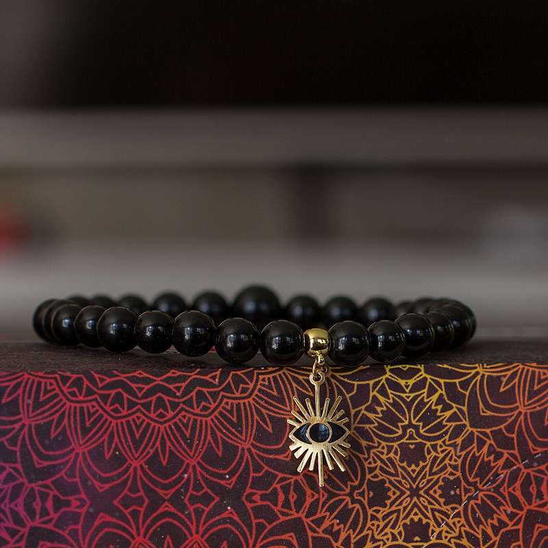 Evil Eye Black Obsidian Bracelet