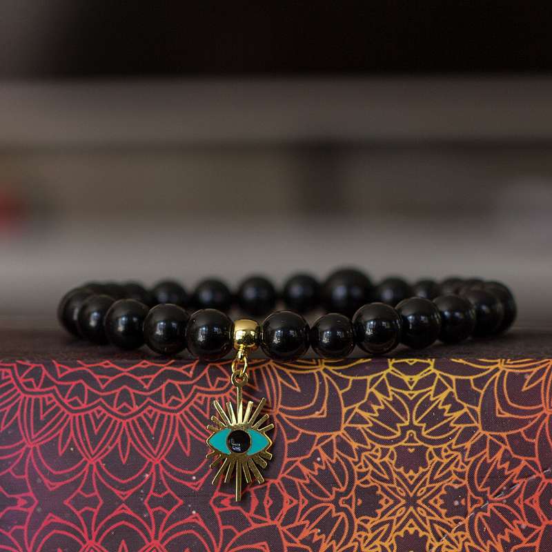 Evil Eye Black Obsidian Bracelet