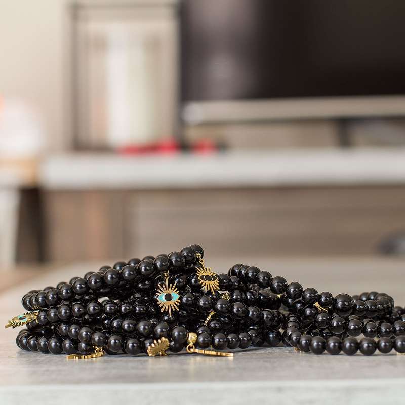 Evil Eye Black Obsidian Bracelet
