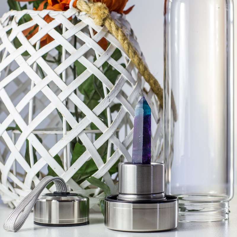 Crystal Essence Water Bottle - Fluorite