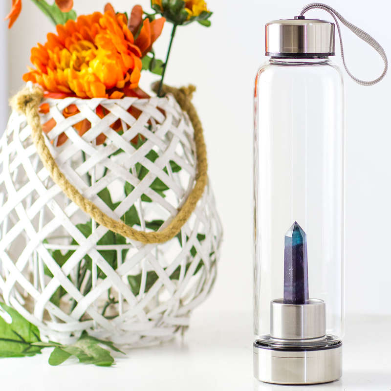 Crystal Essence Water Bottle - Fluorite