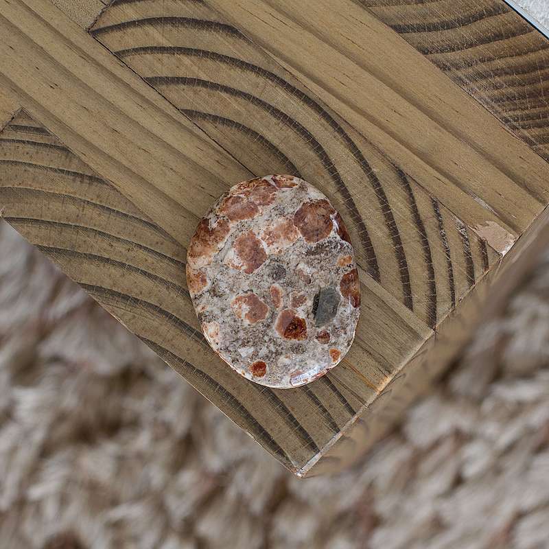 Garnet in Limestone Worry Stone