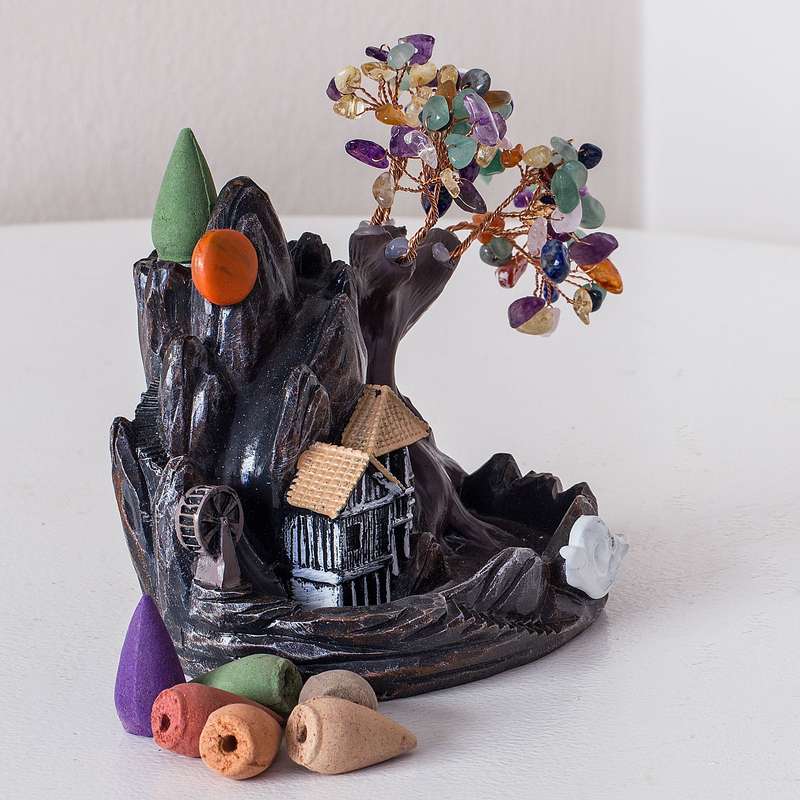 Crystal Backflow Burner - Mixed Crystals
