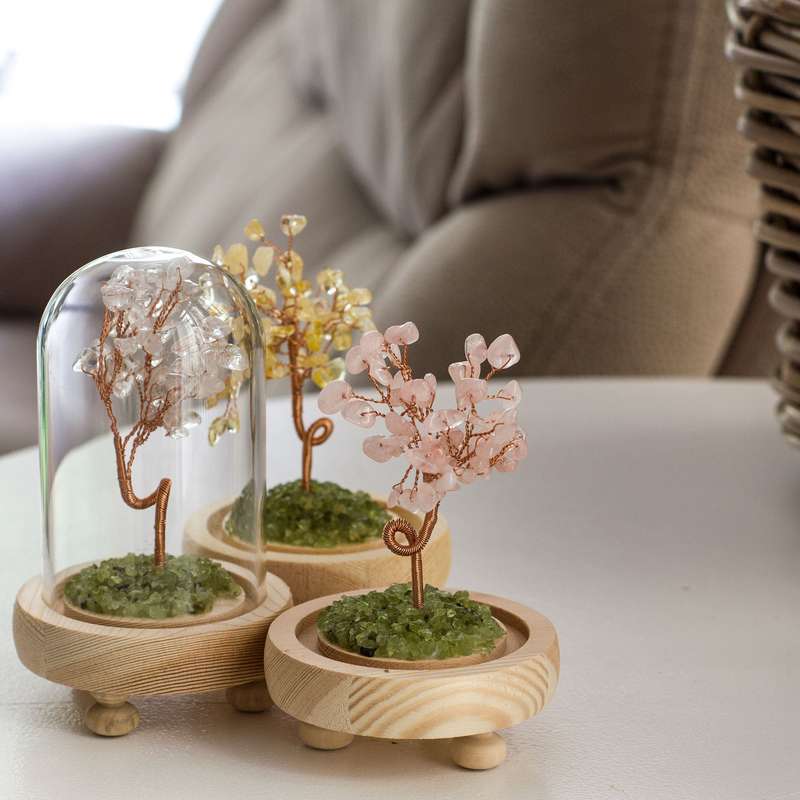 Crystal / Gemstone tree of life - Rose Quartz