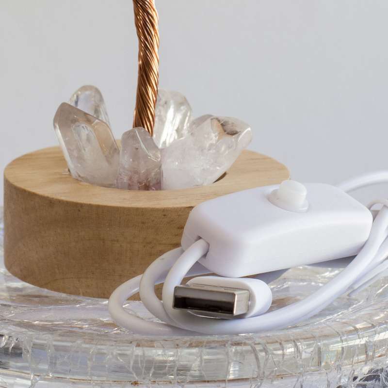 Crystal gemstone tree of life - Night light  - Citrine