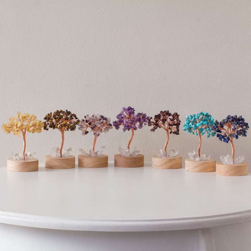 Crystal gemstone tree of life - Night light  - Citrine