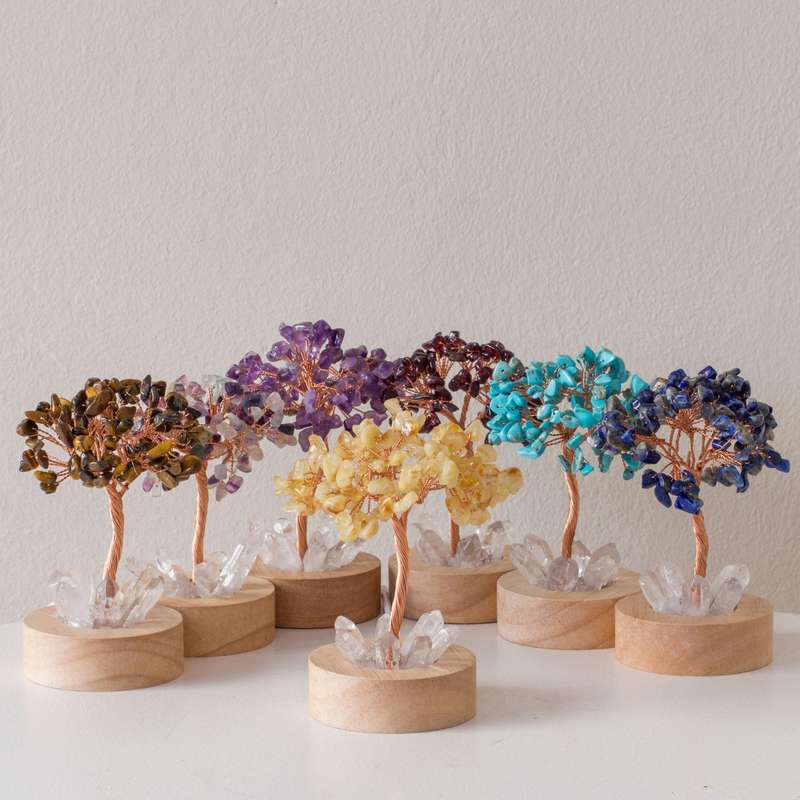 Crystal gemstone tree of life - Night light  - Citrine