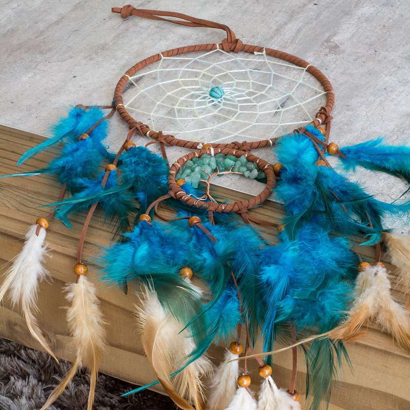 Dream Catcher - Blue - Green Aventurine
