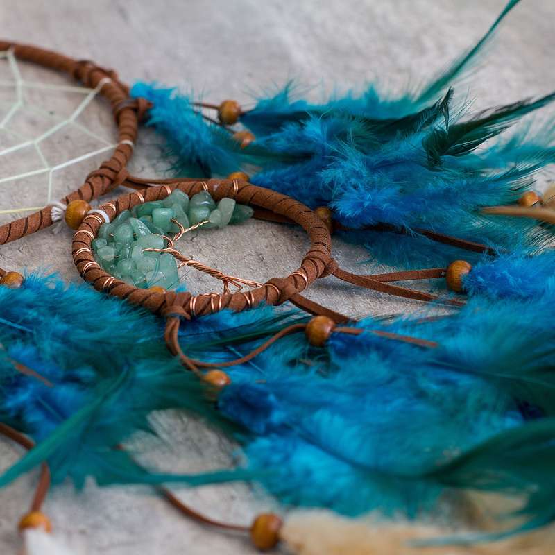 Dream Catcher - Blue - Green Aventurine