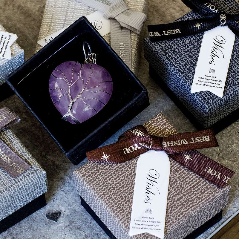Heart Necklaces - Amethyst
