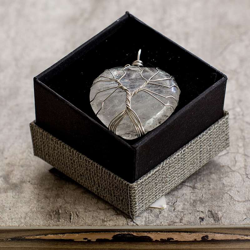 Heart Necklaces - Clear Quartz