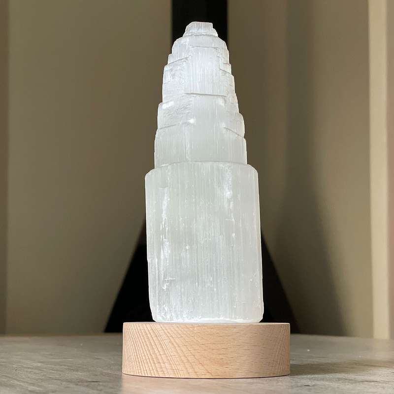 Selenite Lamp - Tower Small