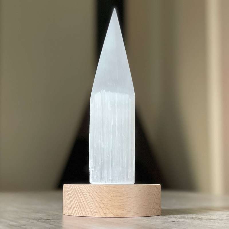 Selenite Lamp - Pencil Point Small
