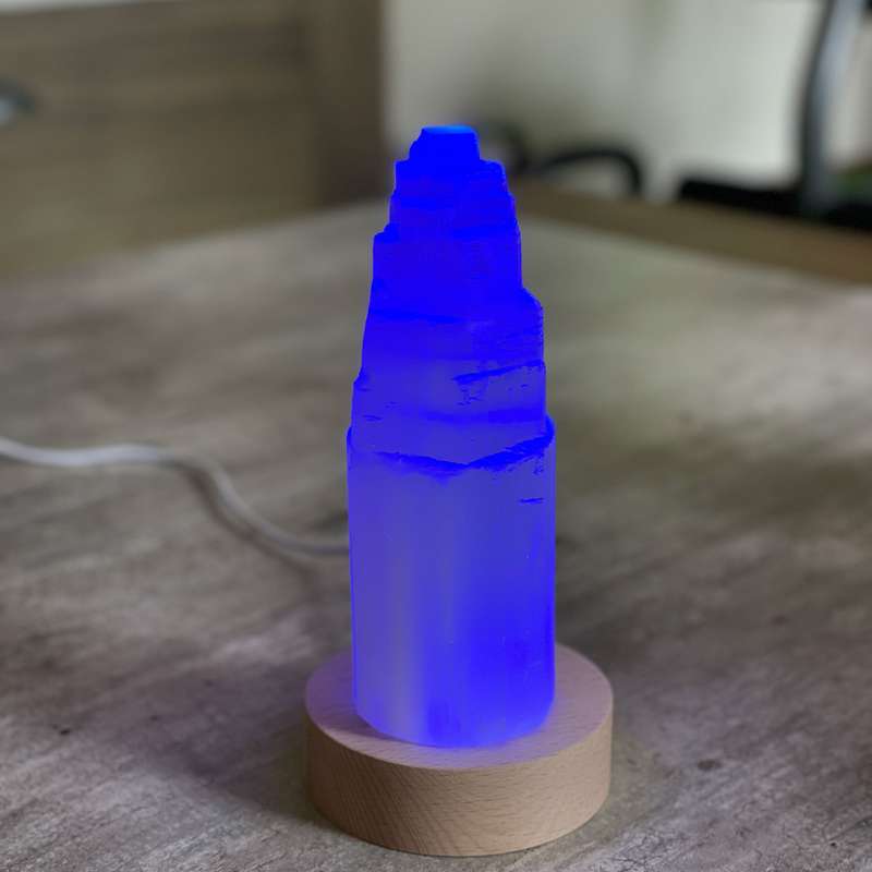 Selenite Lamp - Tower Small