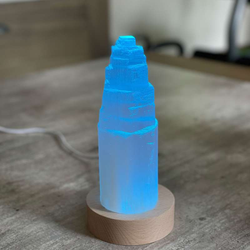 Selenite Lamp - Tower Small