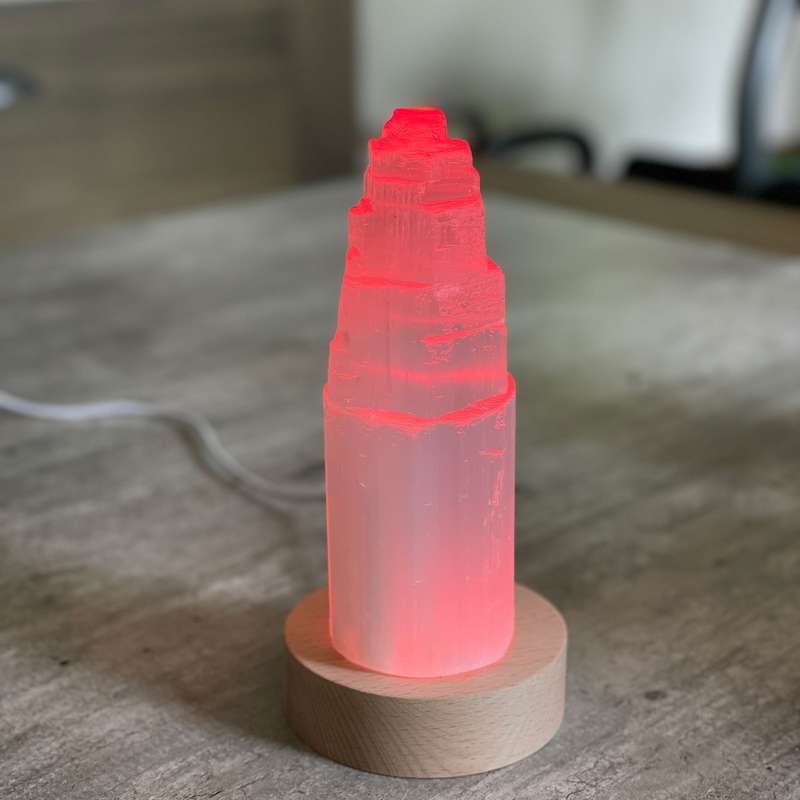 Selenite Lamp - Tower Small