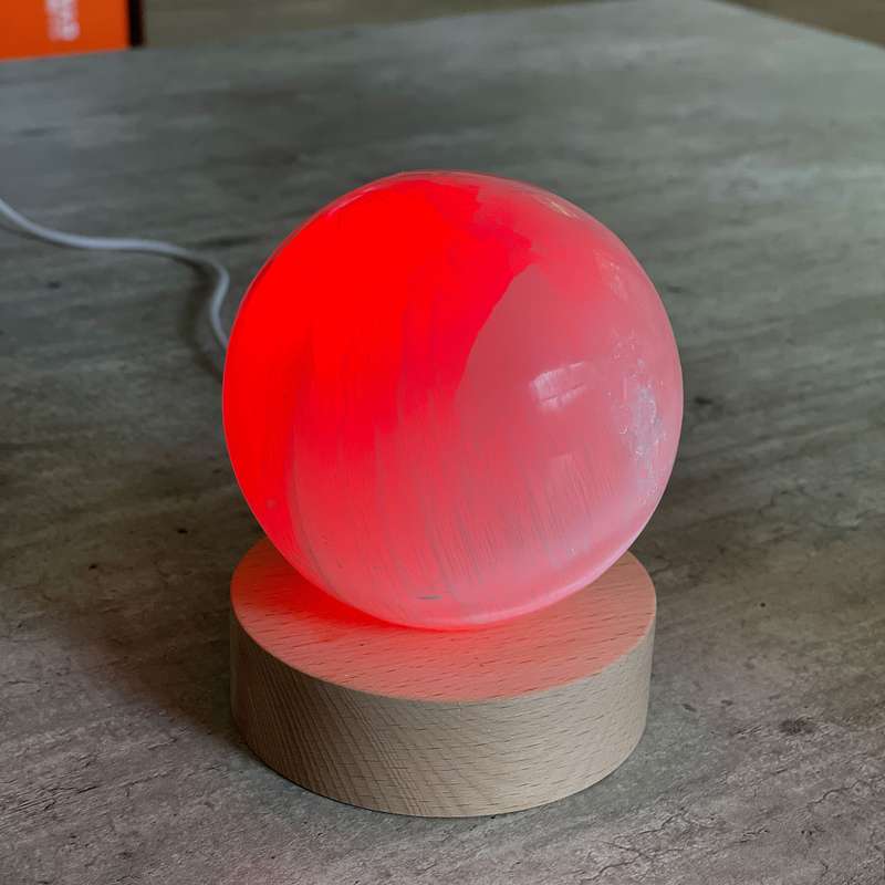 Selenite Lamp - Sphere