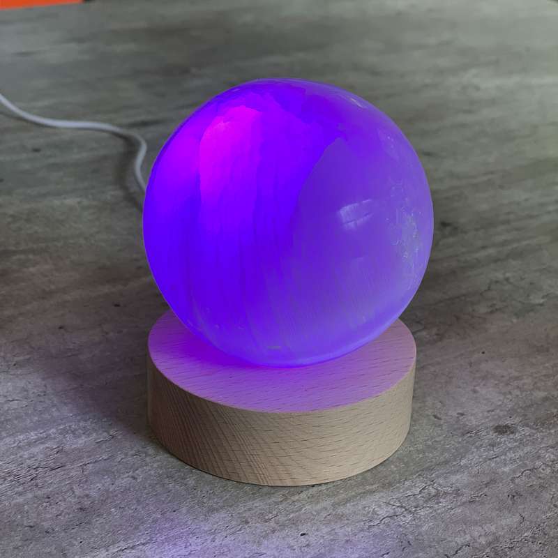 Selenite Lamp - Sphere