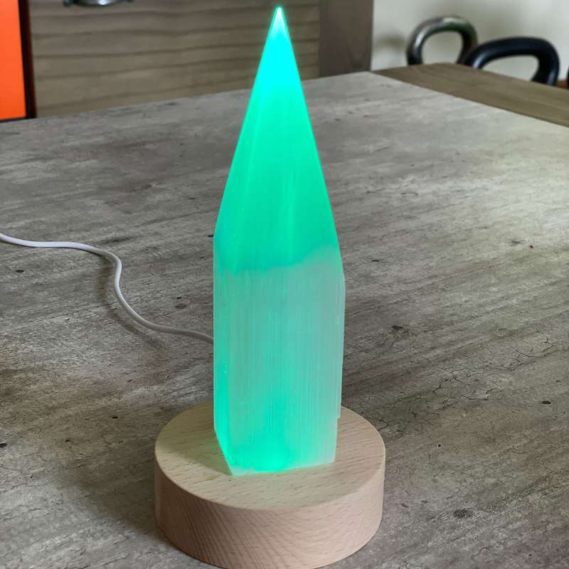 Selenite Lamp - Pencil Point Small
