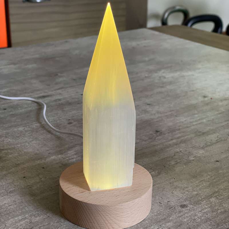 Selenite Lamp - Pencil Point Small