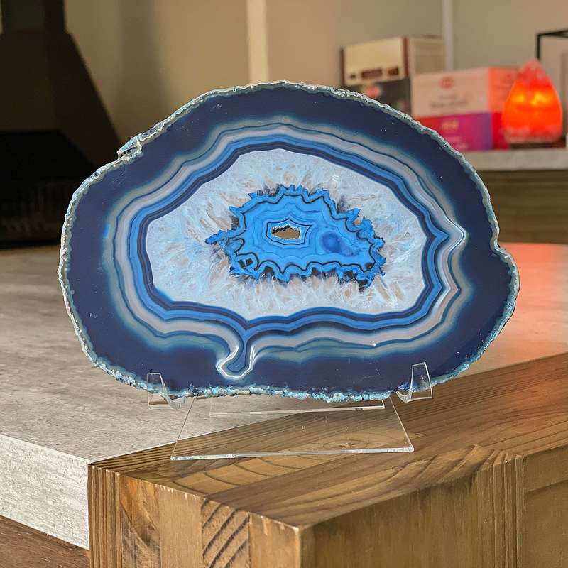Agate Slice - Blue - Size 7 (16.5cm x 13cm)